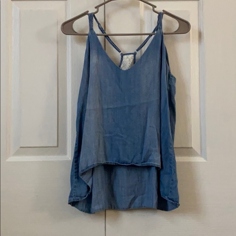 Faux Denim Tank
